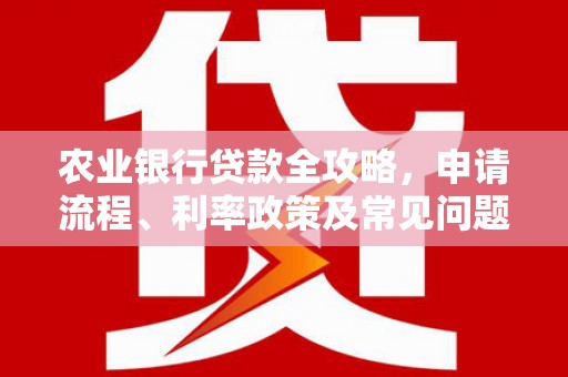 梅山农业银行贷款全攻略，申请流程、利率政策及常见问题解析