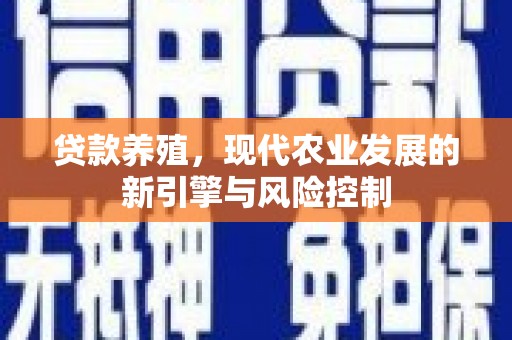 梅山贷款养殖，现代农业发展的新引擎与风险控制