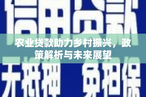 梅山农业贷款助力乡村振兴，政策解析与未来展望