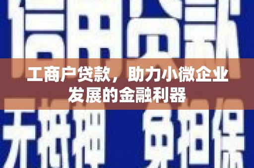 梅山工商户贷款，助力小微企业发展的金融利器