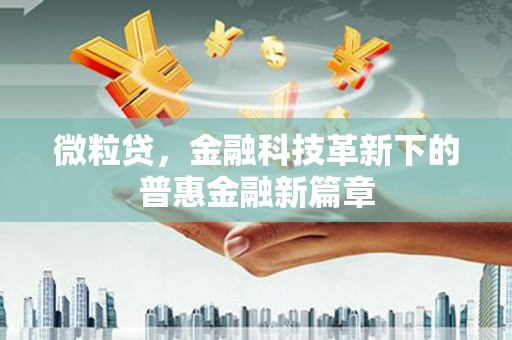 梅山微粒贷，金融科技革新下的普惠金融新篇章