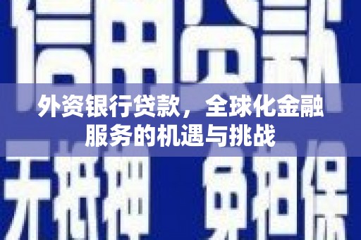 梅山外资银行贷款，全球化金融服务的机遇与挑战