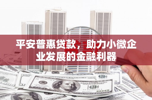 梅山平安普惠贷款，助力小微企业发展的金融利器