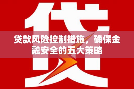 梅山贷款风险控制措施，确保金融安全的五大策略