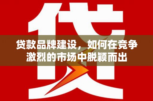 梅山贷款品牌建设，如何在竞争激烈的市场中脱颖而出