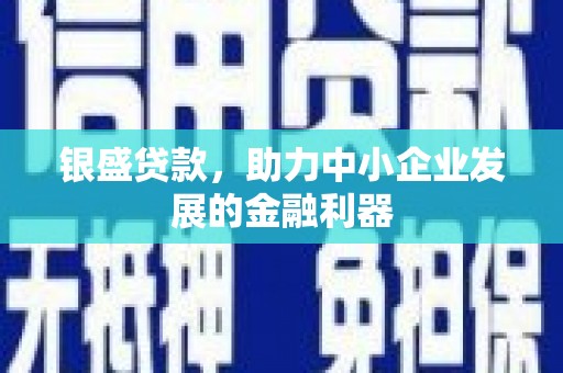 梅山银盛贷款，助力中小企业发展的金融利器