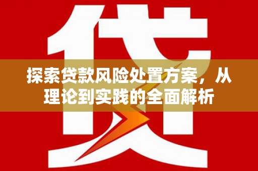 梅山探索贷款风险处置方案，从理论到实践的全面解析